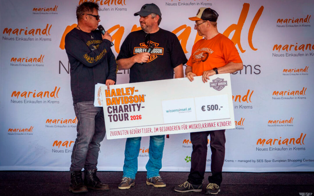 wissensinsel.at unterstützt die Harley-Davidson Charity Tour